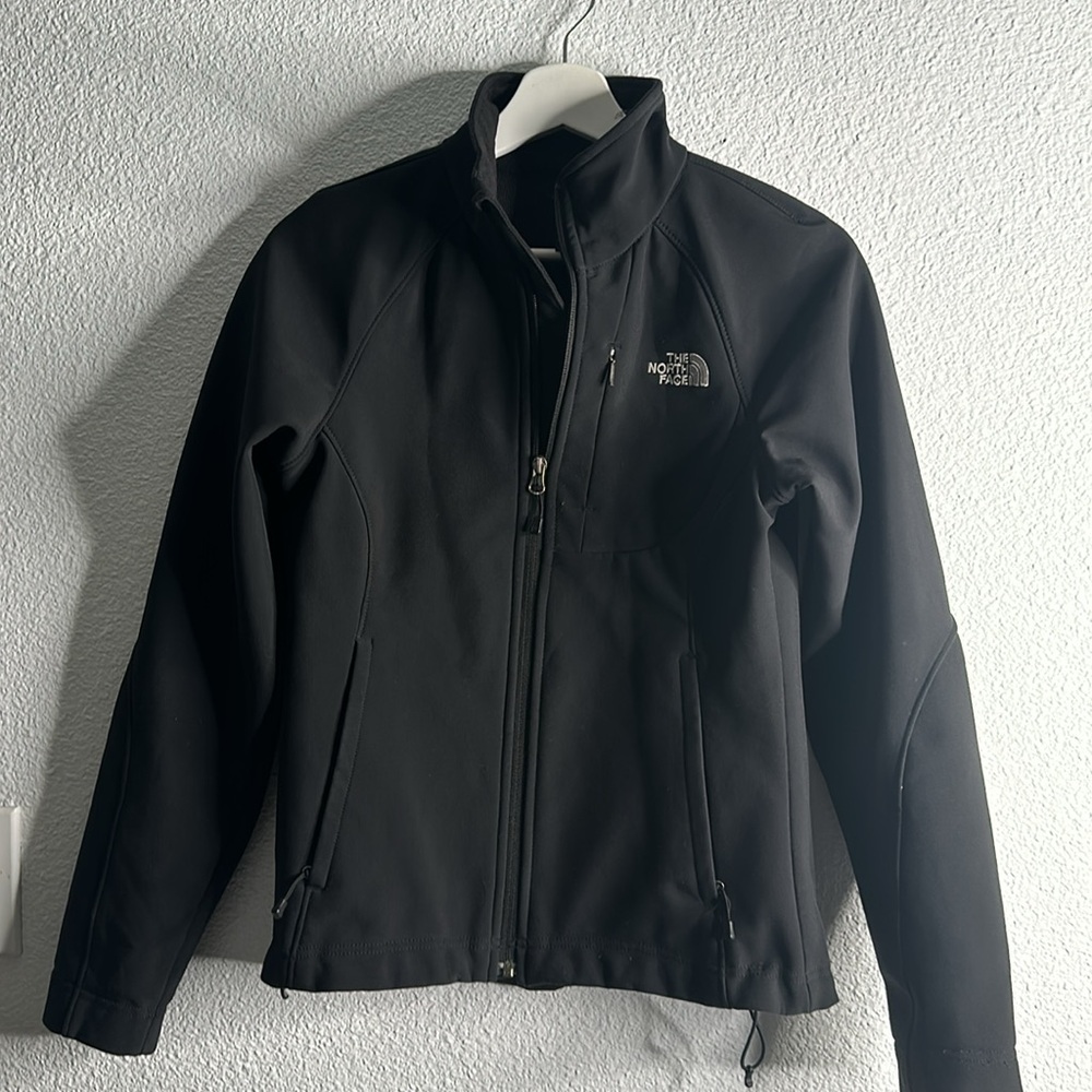 The north face black zip up jacket size XS